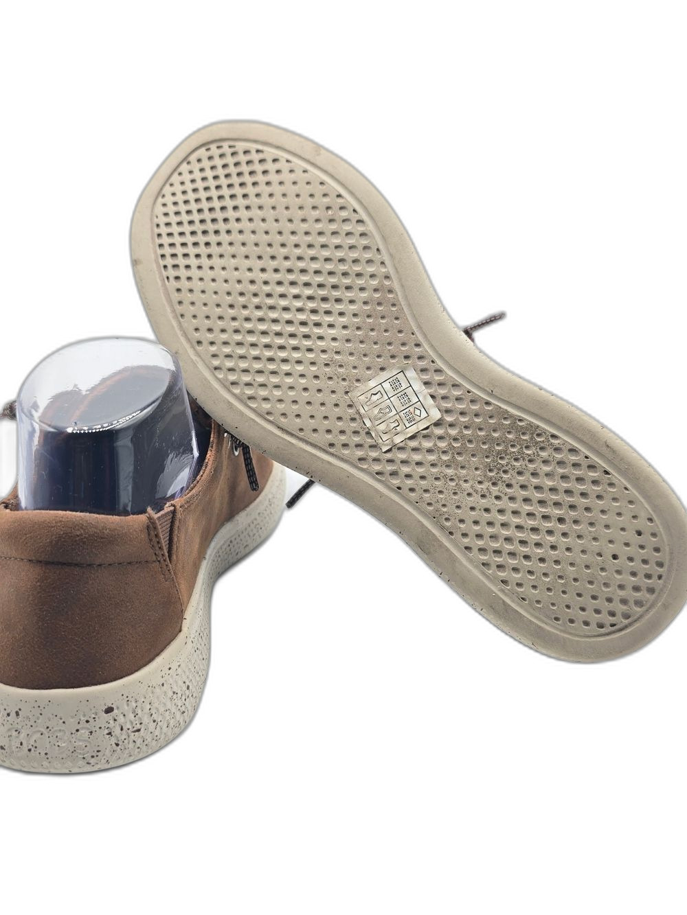 Women Sz 7 Bobs Brown Suede Look Slip-On Loafers with Speckled Cream Sole - Picture 4 of 5